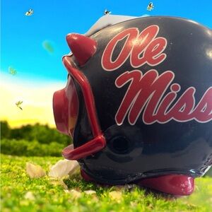 VINTAGE OLE MISS REBELS FOOTBALL piggy bank